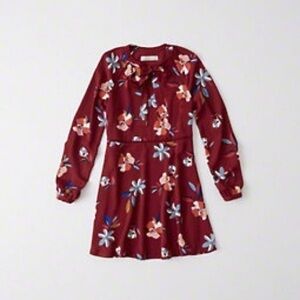 Abercrombie & Fitch • neck tie long sleeve mini Dress
